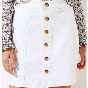 NWT White LOFT Skirt